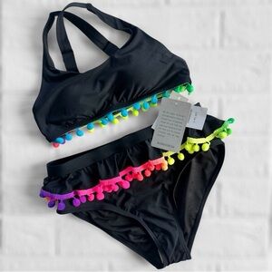 New Kids' Pompom Ruffle Two-Piece Swimsuit
Beach Lingo Big Kid Size 10